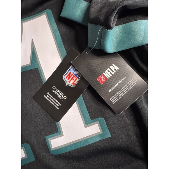 NWT Nike Carson Wentz #11 Philadelphia Eagles Youth Game Jersey - Black | XL - Picture 8 of 9